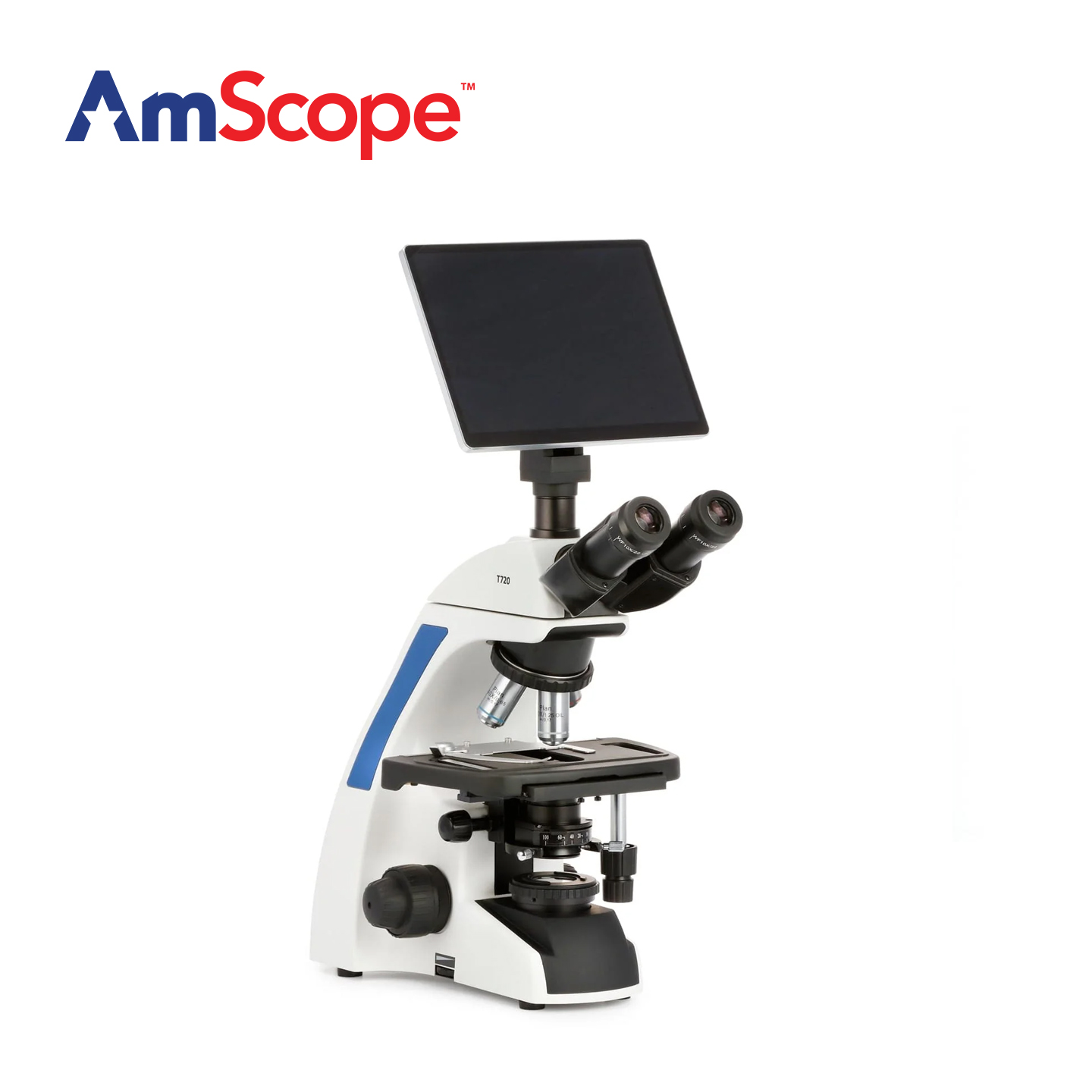 Amscope Microscope Compound 40X-1000X - مجهر مركب ثلاثي العدسات من سلسلة