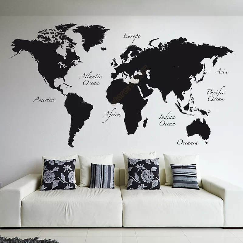 Star Map Poster - ملصق حائط من الفينيل لخريطة العالم
