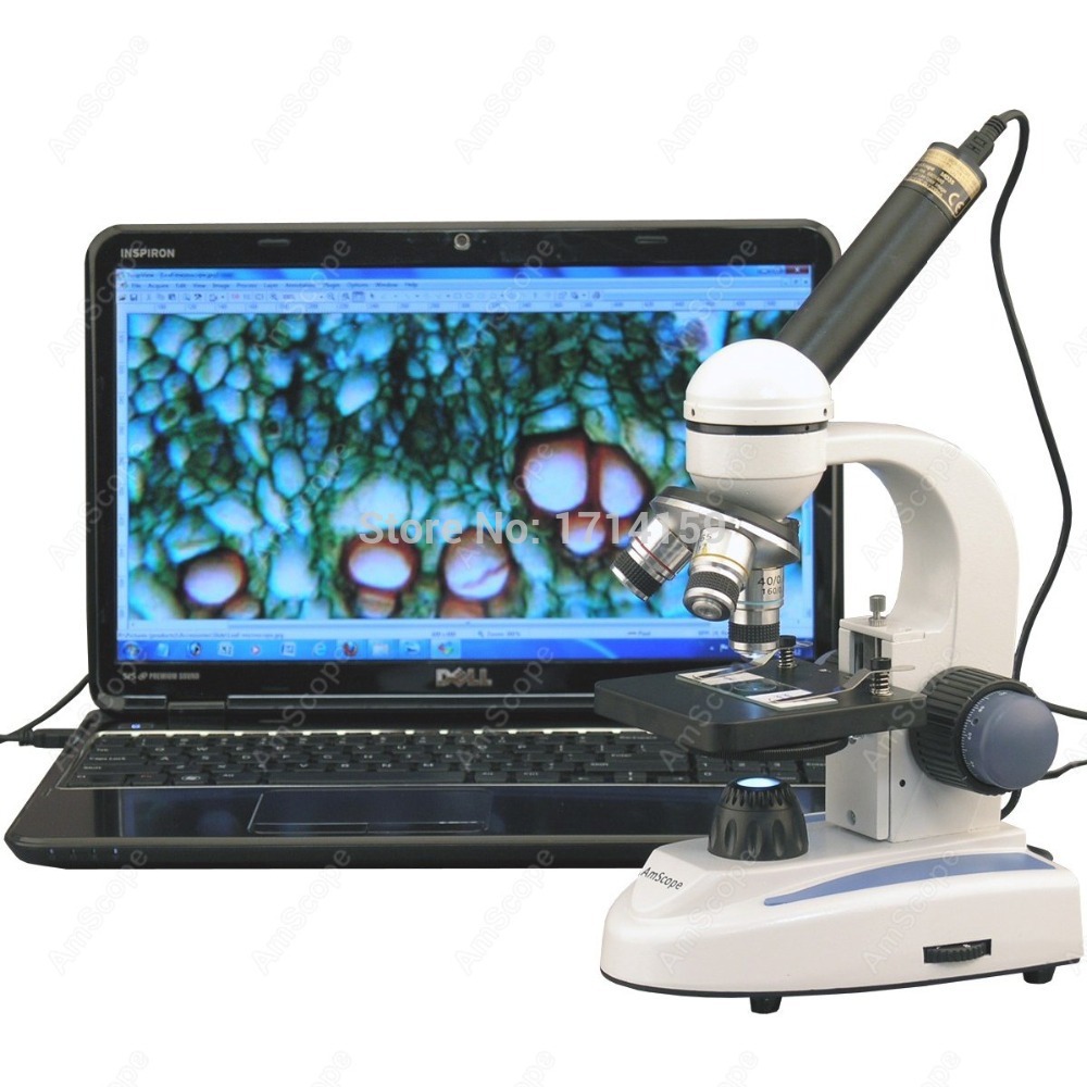 مجهر مركب أحادي العدسة من سلسل - مراجعة Amscope Microscope Compound 40X-1000X وسعره