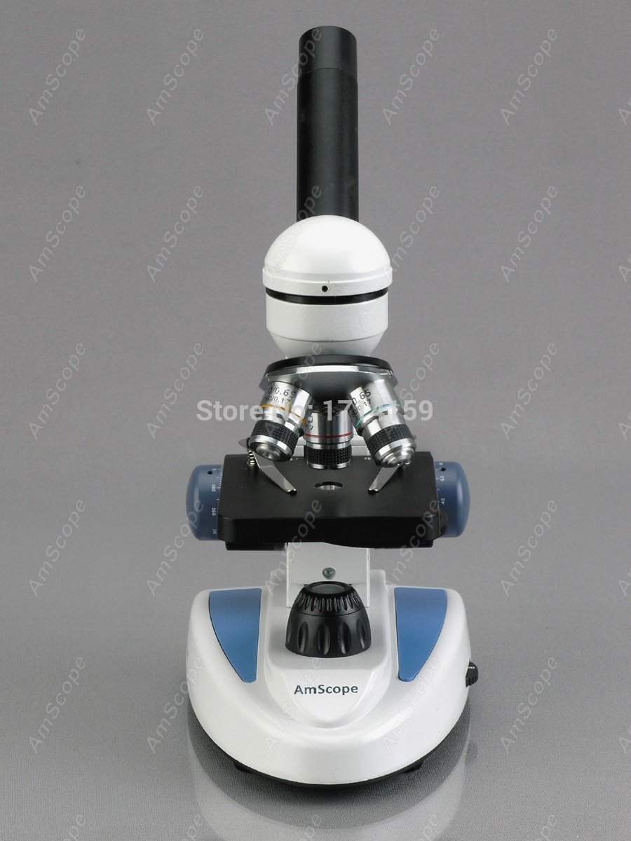 مجهر مركب أحادي العدسة من سلسل - مراجعة Amscope Microscope Compound 40X-1000X وسعره