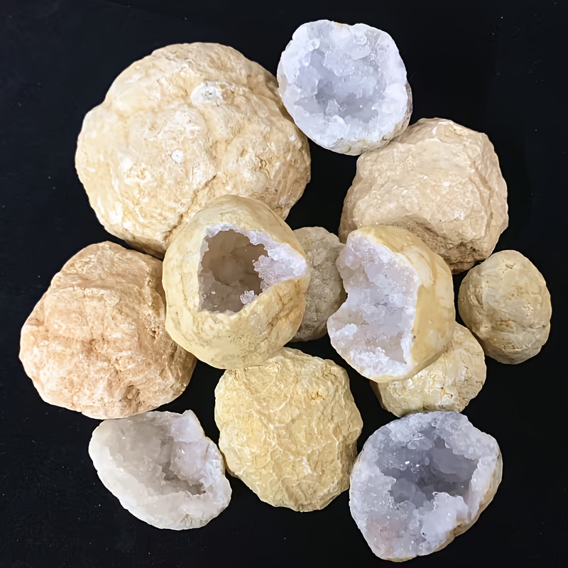 10/20 قطعة بيضات كوارتز طبيعية - مراجعة Geode Crystal Break وسعره