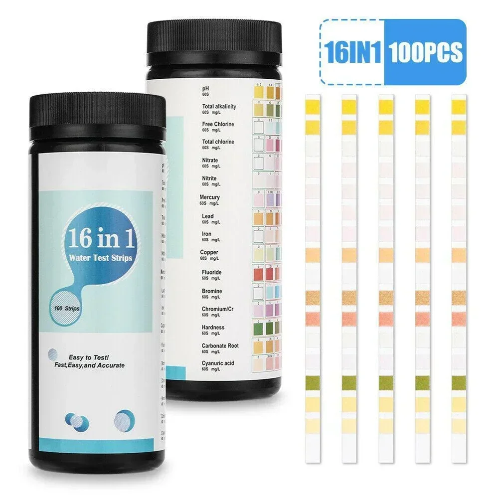 16 في 1 مجموعة اختبار مياه الش - مراجعة Ph Strip Test وسعره