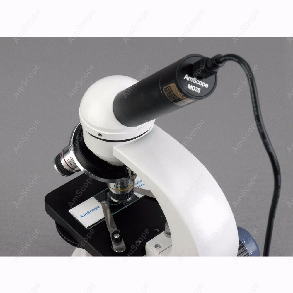 مجهر أحادي العين لاسلكي من AmS - مراجعة Amscope Microscope Compound 40X-1000X وسعره