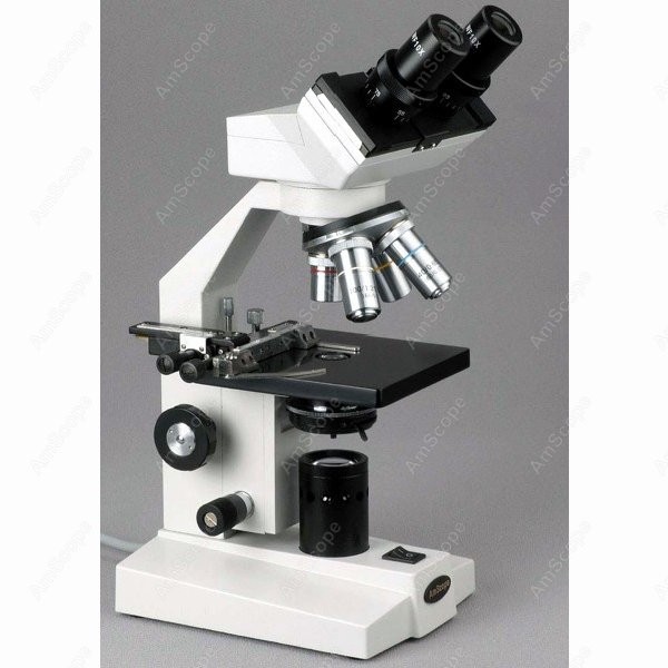مجهر بيولوجي مركب ثنائي العيني - مراجعة Amscope Microscope Compound 40X-1000X وسعره